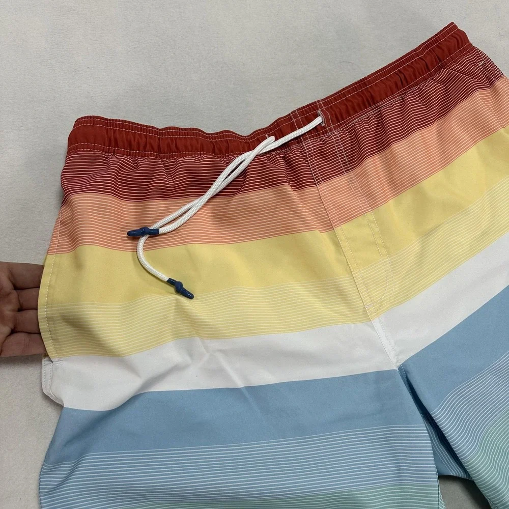 Southern‎ Tide Swim Trunks Men's 2XL Board Shorts Rainbow Stripe Beach Summer